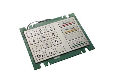 Αριθμητικό πληκτρολόγιο μηχανών τράπεζας PCI CDM για AES DES TDES, αριθμητικό πληκτρολόγιο ανοξείδωτου 16 μεγάλο κλειδιών